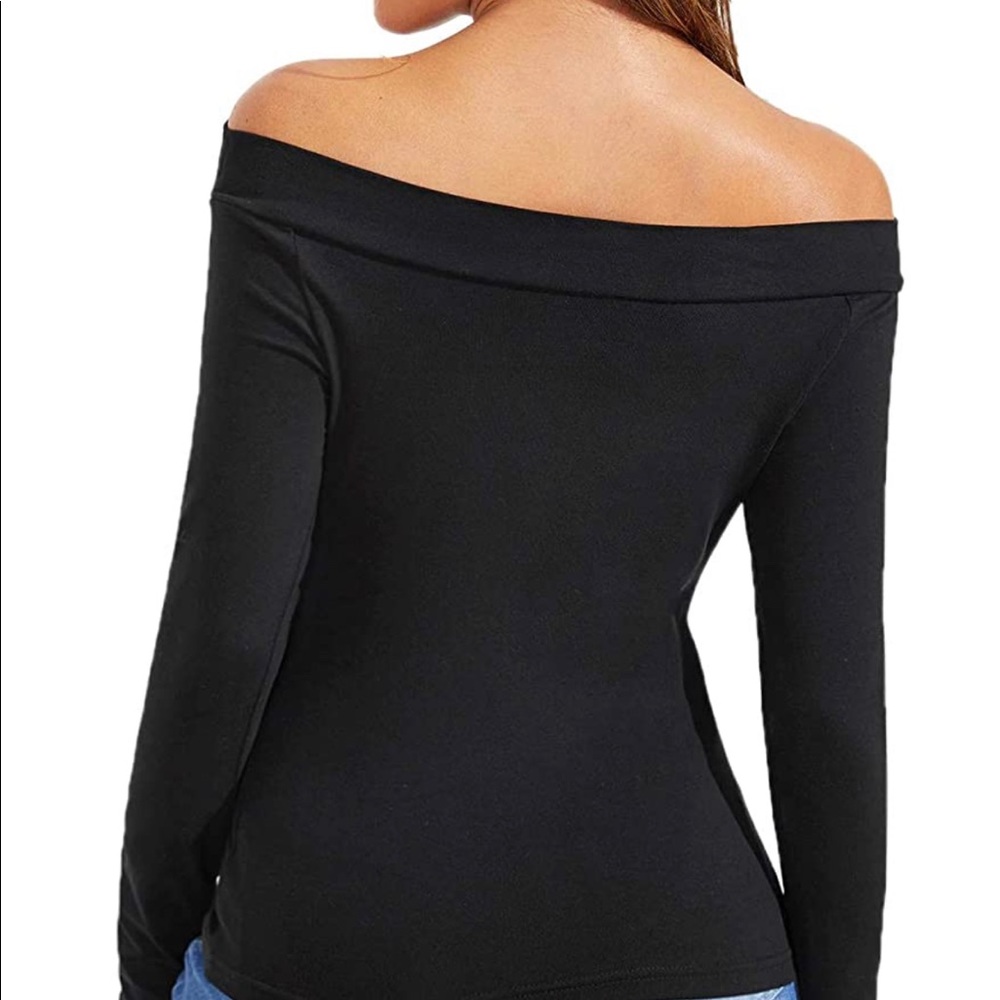Black off the shoulder top - Picture 3 of 3
